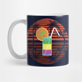 Cocktail and Sunset Retro / Vintage Print Mug